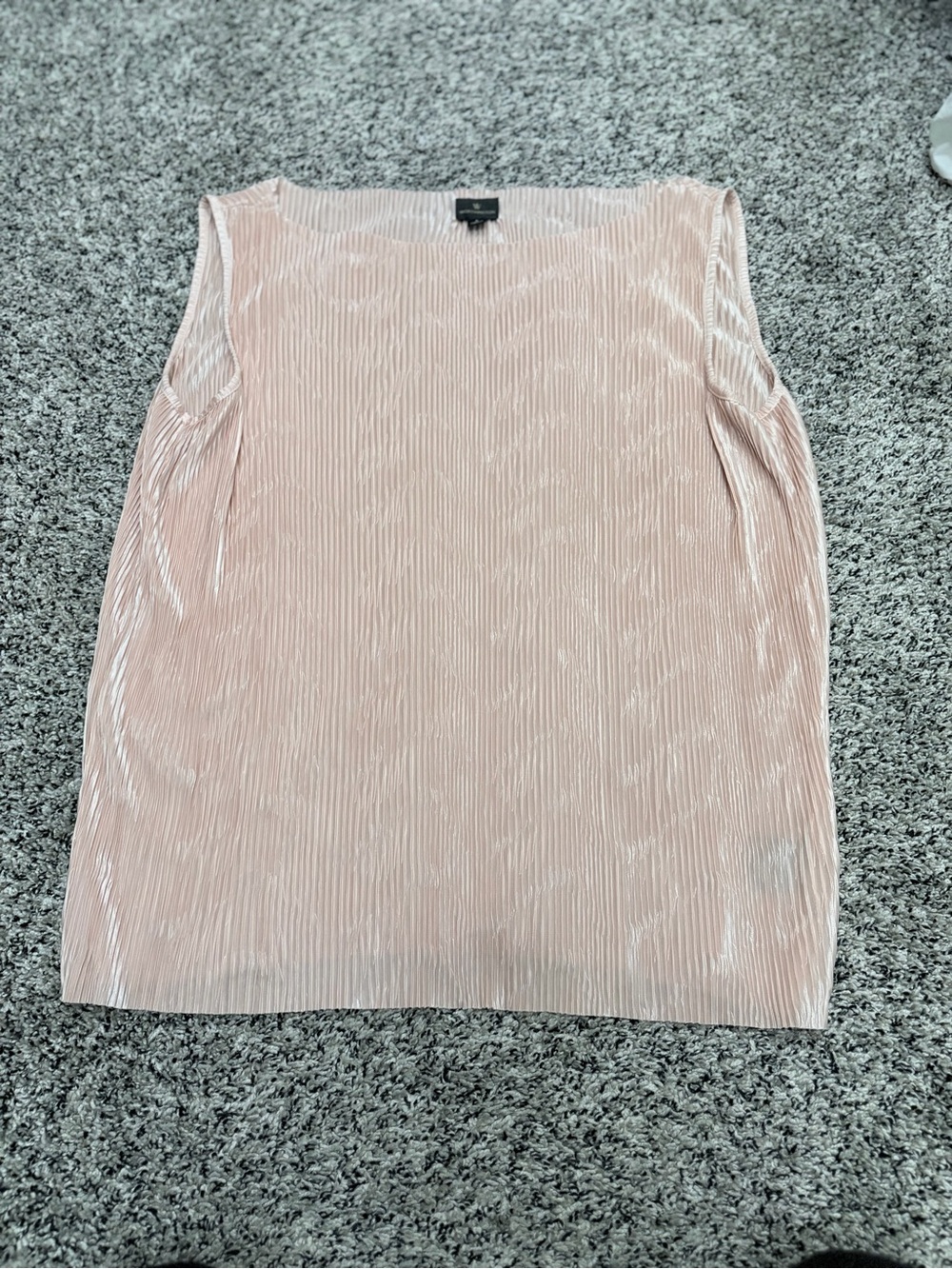 Worthington Pleated Sleeveless Tank Top - Blush
